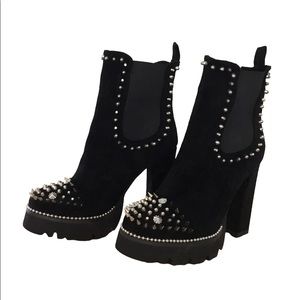 Black studded boots